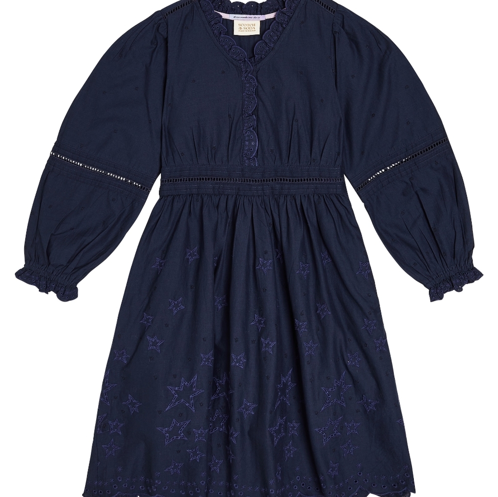Scotch & Soda Kids Embroidered cotton dress